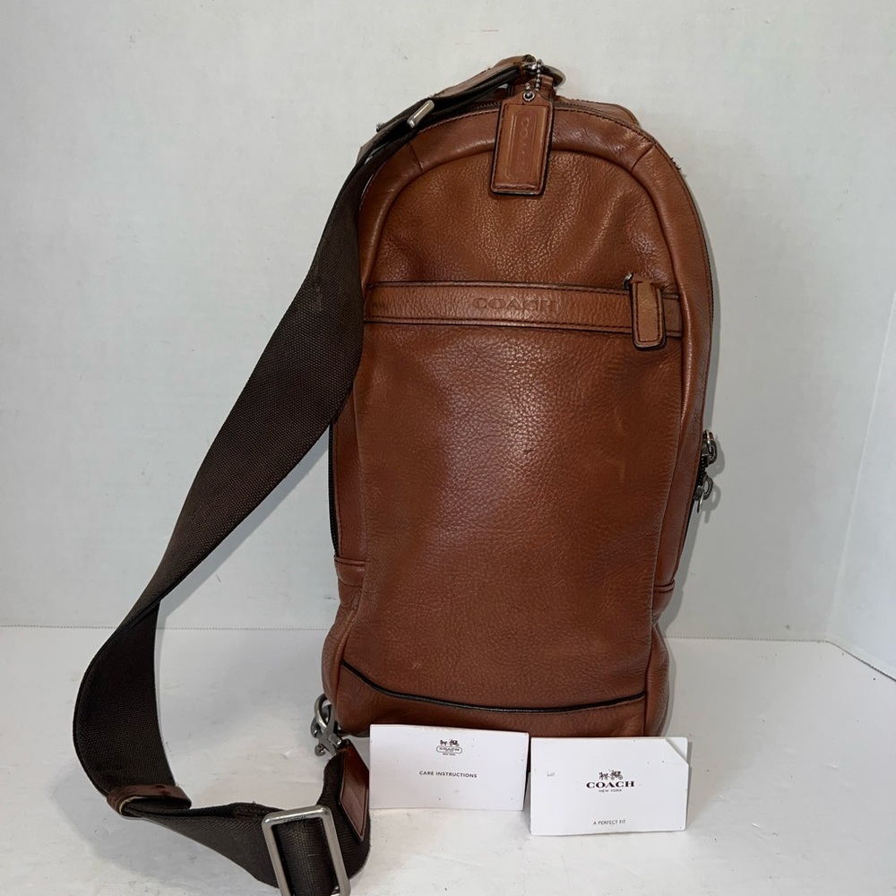 Vintage Coach Camden Leather Sling Pack D1461-F71344 Utility Bag Backpack Brown